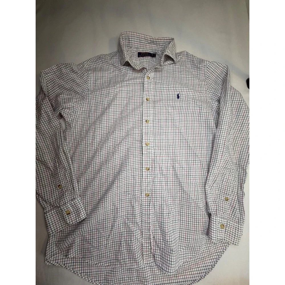 Polo Ralph Lauren XL Mens Button Down Shirt Tattersall Check Multi Color Cotton